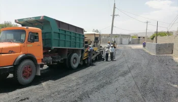 آسفالت معابر رستاق توسط شهرداری خیابان فرهنگ