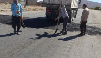 آسفالت معابر رستاق توسط شهرداری2
