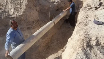 همکاری با آبفا،نصب شیر فلکه مسجد جامع