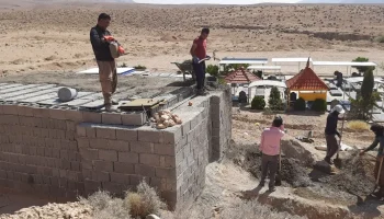 بتن ریزی سقف استخر دارالرحمه