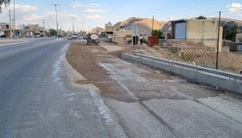 زیر سازی حاشیه بلوار اصلی