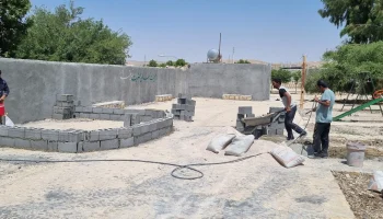 تسطیح و ساخت سکو درامام زاده