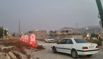 نورپردازی در ورودی دارالرحمه