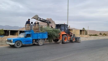 مشین حمل زباله شهرداری رستاق