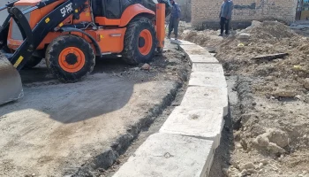 جول کشی خیابان ولاین و نصب دال